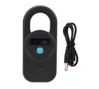 Lecteur de Micro-puces pour Animaux, Scanner de Micro-puces pour Animaux avec Interface USB, Scanner Portable et Rechargeable de puces d’Identification pour Animaux de Compagnie et (Noire)