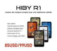 Lecteur de musique audio HiFi HiBy R1, MP3, USB, DAC, WiFi, Bluetooth 5.1, DSD256, PCM384kHz/32bit, X1600E, CS43131, MSEB, radio Web, sortie 3,5 mm Blue Standard