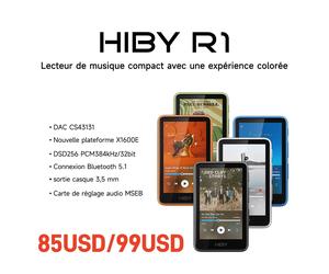 Lecteur de musique audio HiFi HiBy R1, MP3, USB, DAC, WiFi, Bluetooth 5.1, DSD256, PCM384kHz/32bit, X1600E, CS43131, MSEB, radio Web, sortie 3,5 mm Blue Standard