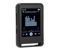 Lecteur de Musique MP3 MP4, Lecteur de Musique MP3 Bluetooth 5.0 à écran Tactile Complet de 2,4 Pouces, Mémoire Intégrée, Mini Lecteur MP3 HiFi avec Haut-Parleur et Enregistreur