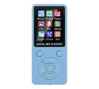 Lecteur de Musique MP3 MP4 Portable, Mini Radio Ultra-Mince Bluetooth/Enregistrement/vidéo/e-Book de Musique étudiant Topwatch avec Bouton Tactique à Huit diagrammes (Bleu)