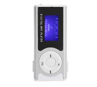 Lecteur de Musique MP3 Portable avec écran LCD, Lampe de Poche Mini Rétro-Clip LCD Mini écran Lecteur Multimédia de Musique(Argent)