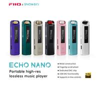 Lecteur de musique rétro FiiO ECHO NANO, lecteur MP3 HiFi de poche avec écran OLED, DAC USB, audio sans perte Pink