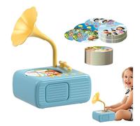 Lecteur de phonographes pour - Machine d'apprentissage de la musique pour avec 96 cartes, phonographe d'histoire de style vintage, jouet éducatif rechargeable | Lecteur audio nostalgi