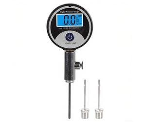 Lecteur de pression numérique pour ballon de football, basket-ball, volley-ball avec grand écran LCD et mécanisme de libération d'air à double fonction