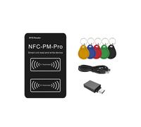 Lecteur de Puce Inteligente RFID PM PRO Décodeur + 5XUID Chaveiro NFC Copiadora Chave 13,56 MHz 125 Khz CrachÃ¡ Grava Token ID IC Tag Clone