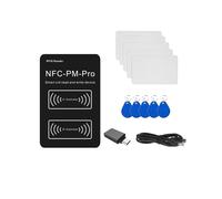 Lecteur de Puce Intelligente RFID PM PRO Décodeur + Carte 5XUID + Porte-Clés 5XCUID Copieur de Clé NFC 13,56 MHz 125 KHz Badge Écriture de Jeton