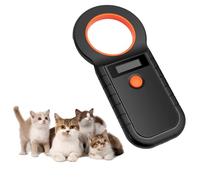 Lecteur de Puces pour Animaux, Lecteur Puce Animaux USB Rechargeable, Chatière à Puce électronique ISO11784/(85) FDX-B/EMID, Lecteur de puces électroniques pour Chiens/Chats(Rouge)
