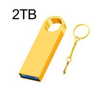 Lecteur de stylo USB 3.0 en métal Super 2TB Cle USB Flash Drives 1TB Haute Vitesse TYPE-C Pendrive 512GB Mémoire Étanche Usb Flash Disk - Type gold 2TB #B