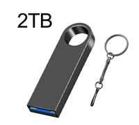 Lecteur de stylo USB 3.0 en métal Super 2TB Cle USB Flash Drives 1TB Haute Vitesse TYPE-C Pendrive 512GB Mémoire Étanche Usb Flash Disk - Type black 2TB #B