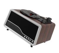 Lecteur de vinyle rétro en aluminium à double canal avec USB, Bluetooth et télécommande