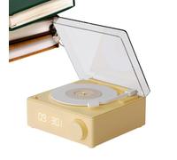 Lecteur d'enregistrement avec haut-parleurs, horloge sans fil, lecteur de musique vertical, système audio intelligent, fonction d'alarme intégrée, idéal pour chambre à coucher, garage, yard, plage