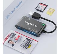 Lecteur Dnie électronique USB-A Lecteur de carte à puce DNI, 7-en-1 Lecteur Dnie SIM CAC Smart Card Reader Lecteur de cartes ISO 7816 CRS/CNS/SIM/MicroSD/SD/MMC/M2, tachygraphe numérique
