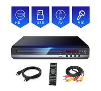 Lecteur DVD 1080P HD pour la maison,boîtier de lecteur DVD pour TV toutes les régions,lecteur CD-disque gratuit,sortie AV EVD - Type Black EU Plug #B