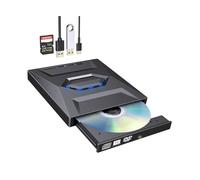Lecteur DVD Blu-Ray Externe Ultra Fin USB 3.0 et Type C, graveur Optique 7 en 1 avec Lecteur de Carte SD, Lecteur CD/DVD Portable for Ordinateur Portable, Ordinateur de Bureau, PC, Mac, Linux