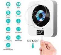Lecteur dvd cd blanc portable bluetooth montage mural avec télécommande pour télévision maison blanc G