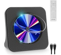Lecteur DVD/CD Bluetooth pour TV-Bureau avec Haut-Parleur Réveil Radio FM,Lecteur USB et Télécommande-Câble HDMI Inclus