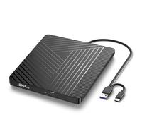 Lecteur DVD CD Externe, USB 3.0 Graveur DVD CD Externe, Ultra-mince Lecteur CD DVD Externe pour PC, Optique Portable CD DVD -/+RW Drive pour Laptop Desktop MacBook Mac Windows 11/10/8/7/XP Linux Vista