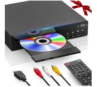 Lecteur DVD Compact pour TV, Lecteur DVD pour la Maison avec HDMI, RCA, USB, télécommande, lecteurs de disques Toutes régions