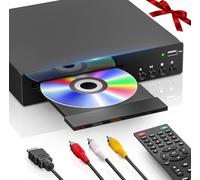 Lecteur DVD Compact pour TV, Lecteur DVD pour la Maison avec HDMI, RCA, USB, télécommande, lecteurs de disques Toutes régions supportant 1080P, NSTC/PAL, formats CD, mémoire à Point d'arrêt