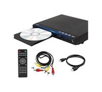 Lecteur DVD Compatible pour Téléviseur, Lecteur CD/DVD Compact HD 1080p, Port 6,5 mm, Sortie AV, Entrée USB, Compatible PAL/NTSC, Prise