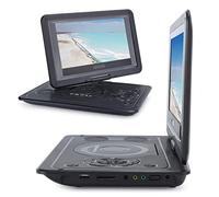 Lecteur DVD de 13,9 Pouces, Mini Lecteur EVD Portable avec écran LCD, Lecteur Multifonction TV/FM/USB/Jeu, Fonction de Mémoire de Panne de Courant Intelligente, Meilleur (Prise