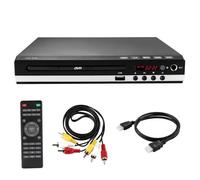 Lecteur DVD de salon pour TV, câbles HDMI et RCA, entrée USB, conversion ascendante 1080p, format compact, multizone, lecteur multifonctionnel avec