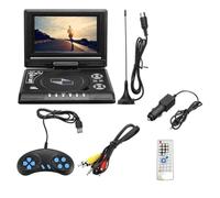 Lecteur DVD de Voiture et de Maison TV de 7,8 Pouces, écran Large 16:9 Portable, Lecteur multimédia VCD CD MP3 HD de 800 mAh,Lecteur DVD TV