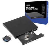 Lecteur DVD Externe Premes - Graveur CD Portable Haute Vitesse USB 3.0 - Lecteur DVD Externe Type-C - Plug & Play pour Ordinateur Portable Et PC - Compatible avec Windows 11 Et Mac OS