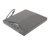 Lecteur Dvd Externe USB Type-c 3.0 pour Ordinateurs Portables et Tout-en-un | Graveur CD Dvd, Lecture et Écriture, Rangement du Câble, Lecteur de Carte Mémoire et Clé Usb, Noir