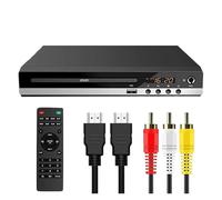 Lecteur DVD Full HD 1080P avec Télécommande, CD EVD VCD Haute Définition Sortie AV HDMI, Microphone USB for Téléviseur Domestique Et Karaoké Qualité d'image Claire Audio Stable