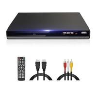 Lecteur DVD HD, DVD-168 Lecteurs DVD Multi-Régions Gratuits pour TV, Lecteur DVDs CD pour Système Stéréo Domestique avec Entrée USB, Sortie HDMI, Sortie RCA, PAL NTSC Intégré, Mise à l'échelle 1080P