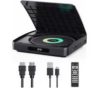 Lecteur Dvd Hdmi 1080P Multi-Région Pour Tv - Port Usb, Mémoire De Pause, Compatible Cd/Mp3 - Câbles Hdmi/Rca Inclus