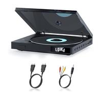 Lecteur DVD HDMI pour téléviseur, Lecteur DVD Toutes Zones, Compatible avec Les systèmes NTSC/PAL, Lecture avec mémoire de Point d'arrêt Lecteur DVD Compact avec câble AV HDMI, télécommande