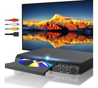 Lecteur DVD HDMI pour TV, Lecteur Disque gratuits dans Toutes Les régions avec Ports karaoké et entrée USB, compatibilité PAL/NTSC, Lecteur CD/DVD Domestique avec câbles HDMI et RCA/AV