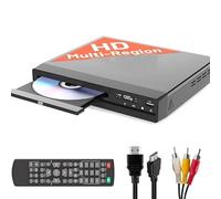 Lecteur DVD HDMI ZUMKUNM modèle 2025 pour TV | 1080p sans région pour Smart TV | Mini lecteur compact avec USB, CD et MP3 | Câble HDMI, câble RCA et télécommande inclus