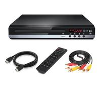 Lecteur DVD, Lecteur DVD Domestique VCD CD Disque Lecteur multimédia Machine avec Sortie AV télécommande USB Micro Full HD 1080P