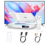 Lecteur DVD Mini HDMI, lecteurs DVD sans Restriction régionale pour Smart TV avec Conversion ascendante HDMI 1080P, Sortie HDMI et AV, Lecture USB, système NTSC/PAL intégré, télécommande Incluse