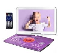 Lecteur DVD Mobile, Lecteur DVD Portable 22 Pouces, Haut-Parleur HD 1280x800P, Machine de Jeu vidéo, Vieil Homme, Mobile, Musique chantante avec TV MP3 MP4 Rotatif Violet Haute résolution