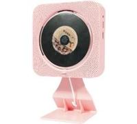 Lecteur DVD mural,Aiorber lecteur CD multifonction, Bluetooth 5.0, radio FM, montage mural/sur table, appareil d'écoute d'anglais pour salles de t dortoirs, sans batterie, rose rose