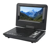 Lecteur DVD Portable 7 '', Lecteur DVD de Voiture Rechargeable 1080P Écran Pivotant HD 7 Pouces Prise en Charge de la Carte Mémoire USB Lecteur Vidéo MP5 de Voiture Prise UE 110-240V