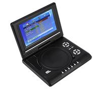 Lecteur DVD Portable 7 Pouces écran Pivotant Rechargeable avec Manette de Chargeur de Voiture TV (Prise UE)