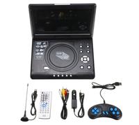 Lecteur DVD portable 9,8 pouces avec fonction jeux, écran large haute définition et écran pivotant à 270 pour les voyages, bonne qualité.