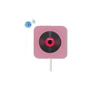 Lecteur dvd portable cd bluetooth 4. 2 + edr à montage mural avec télécommande, support fm (rose)