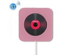 Lecteur dvd portable cd bluetooth 4. 2 + edr à montage mural avec télécommande, support fm (rose)