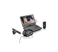Lecteur DVD portable de 10 pouces avec connexion USB, casque et dispositif de suspension DVP-1010BK Noir