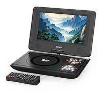 Lecteur DVD Portable de 11,5" avec écran pivotant de 9,5", Batterie Rechargeable de 5 Heures, Lecteur DVD de Voiture avec Sac de Transport supplémentaire, Prend en Charge CD/DVD/Carte SD/USB, régions
