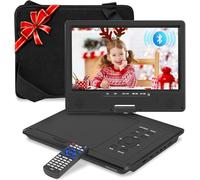 Lecteur DVD portable de 12,5 pouces, lecteurs vidéo Bluetooth appuie-tête avec écran pivotant de 10,1", batterie rechargeable de 5 heures, lecteur DVD pour
