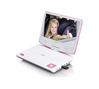 Lecteur DVD portable 9 pouces avec casque, port USB et dispositif de suspension - Lenco DVP-920PK - Rose