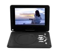 Lecteur DVD Portable de 9 Pouces, Lecteur DVD Multifonction avec Port USB à écran Full HD Technologie antidéflagrante renforcée Grands Angles DP pour Les Voyages en Voiture en (Black)